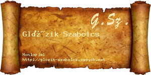 Glózik Szabolcs névjegykártya