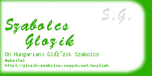 szabolcs glozik business card